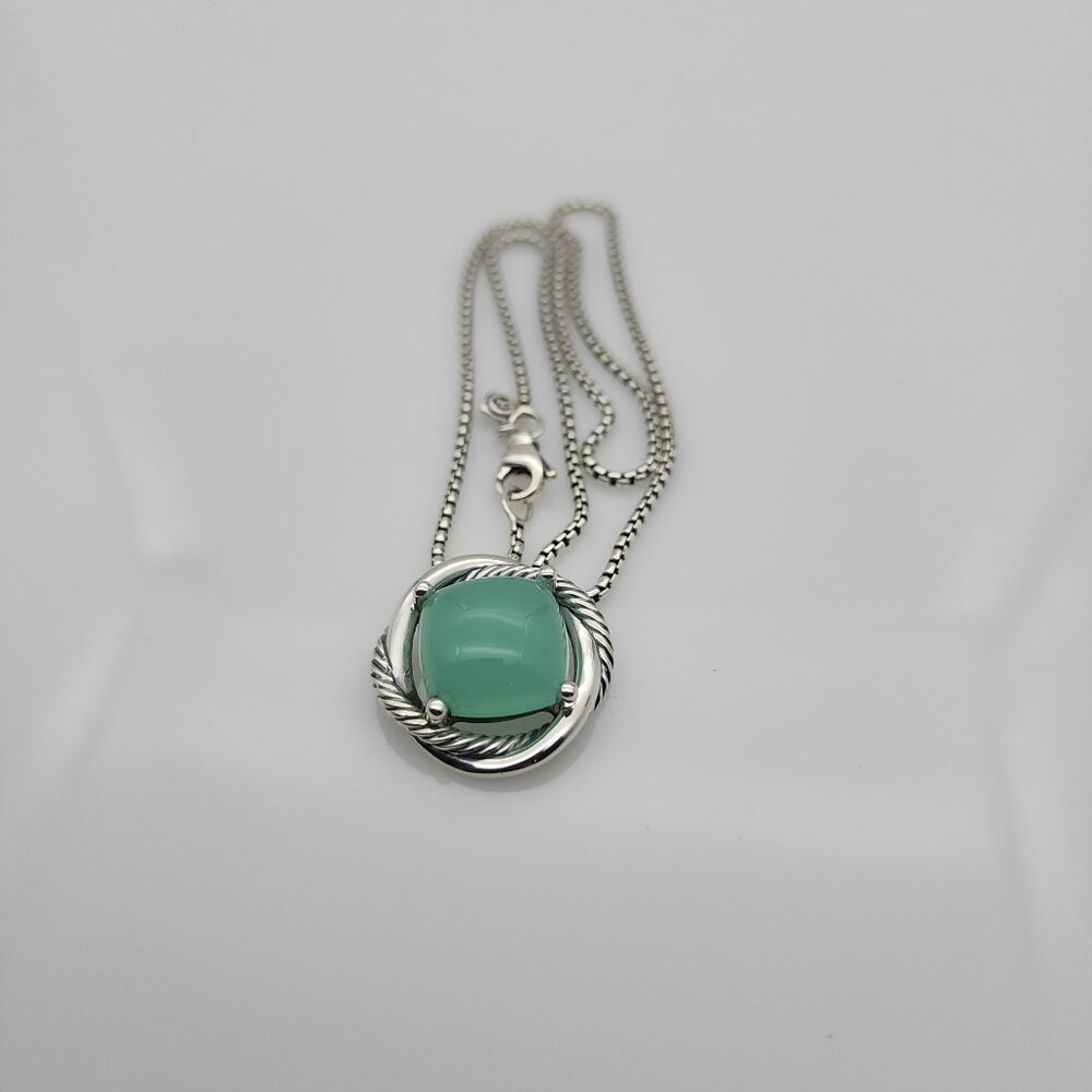 David Yurman Infinity 14mm Chalcedony Pendant Necklace
